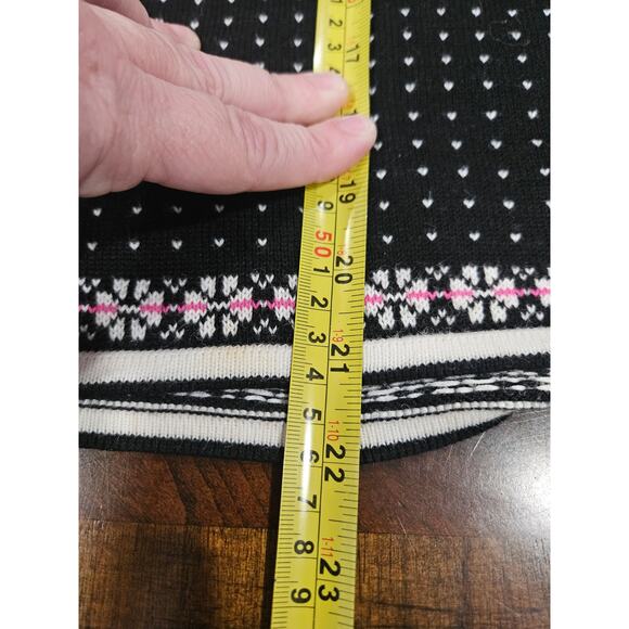 Alfred Dunner PL Snowman Ski Sweater Winter Snowflakes Christmas Knit Petite L - Picture 7 of 7